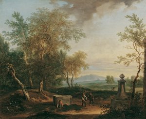 Landschap met voetstuk