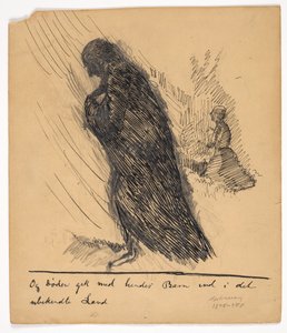 Illustratieschets voor Het Verhaal van een Moeder door Christian Kongstad Petersen