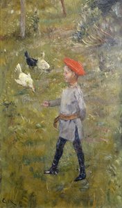 Per met de kippen, Hvitsten door Christian Krohg