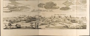 Narva Illustratie uit Reizen naar de Grote Hertog van Moskou en de Koning van Perzië door Adam Olear