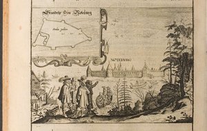 Nöteborg Illustratie uit Reizen naar de Grote Hertog van Muscovy en de Koning van Perzië door Adam Ol door Christian Lorenzen Rothgiesser