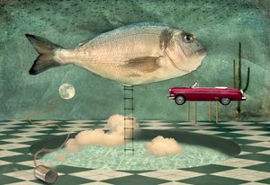 Surrealistisch visdroomlandschap door Christian MARCEL