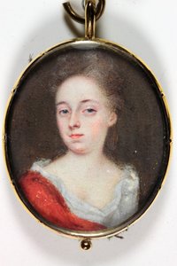 Een dame, waarschijnlijk Lady Dorothy Savile, gravin van Burlington door Christian Richter