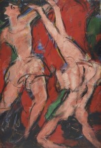 Acrobaten. 1916 door Christian Rohlfs