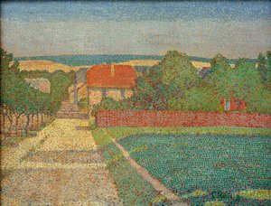 Huizen in Weimar door Christian Rohlfs
