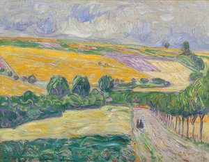 Landschap bij Oberweimar door Christian Rohlfs