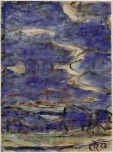 Landschap met wolken door Christian Rohlfs