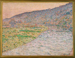 Ruhr-rivier bij Herdecke (schilderij op doek) door Christian Rohlfs