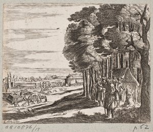 Illustratie bij Adam Olearius, “Persianischer Rosenthal von einem Sinnreichen Poeten Schich Saadi [...]”, Schleswig 1660 door Christian Rothgiesser
