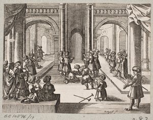 Illustratie voor Adam Olearius, "Persianischer Rosenthal von einem Sinnreichen Poeten Schich Saadi [...]", Schleswig 1660 door Christian Rothgiesser