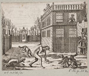 Illustratie bij Adam Olearius, "Persianischer Rosenthal von einem Sinnreichen Poeten Schich Saadi", Schleswig 1660 door Christian Rothgiesser