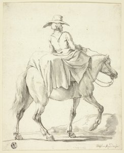 Marktvrouw te paard