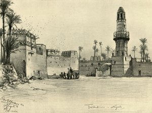 Huizen in Nagada, Egypte