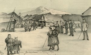 Marktplaats, Tsingtao, China, 1898