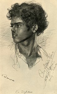 Singalees man, Colombo, Ceylon
