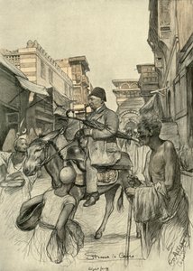 Straat in Caïro, 1898 door Christian Wilhelm Allers