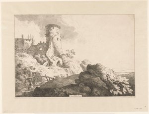 Heuvellandschap met toren