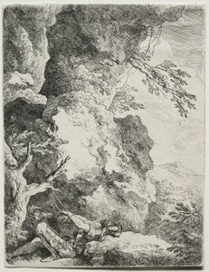 St. Willem, de kluizenaar door Christian Wilhelm Ernst Dietrich