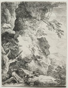 St. William, de kluizenaarheilige door Christian Wilhelm Ernst Dietrich