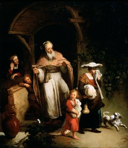 De verdrijving van Hagar, 18e eeuw door Christian Wilhelm Ernst Dietrich