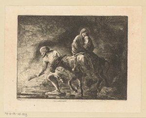 Vlucht naar Egypte door Christian Wilhelm Ernst Dietrich