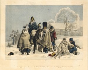 Bij Smarhon op 3 december 1812, 1820s door Christian Wilhelm Faber du Faur von