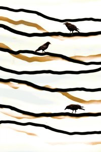 Vogels op gouden golven door Christina Sillen