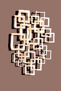 Overlappende geometrische vierkanten door Christina Sillen
