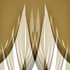Verscherpt gouden geometrisch patroon door Christina Sillen