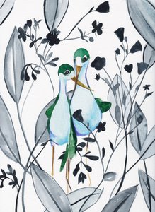 Groene vogels in de natuur door Christine Lindstrom