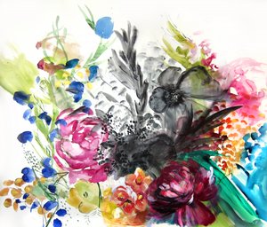 Levendig bloemenboeket door Christine Lindstrom