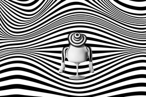 Stijlvolle Op Art-vrouw