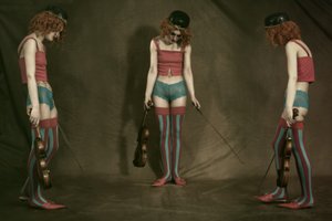 Drie melancholische violisten