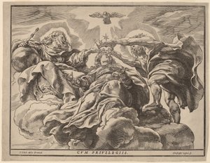 Kroning van de Maagd door Christoffel Jegher after Sir Peter Paul Rubens