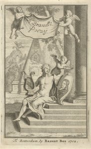 Apollo met portret van Caspar Brandt door Christoffel Lubienitzki