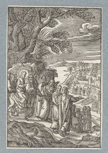 Intocht in Jeruzalem door Christoffel van Sichem (II)