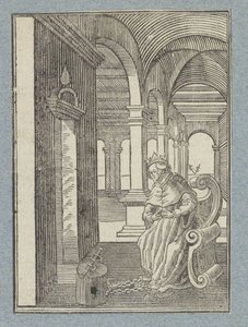 Manasse in de gevangenis door Christoffel van Sichem (II)