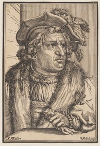 Man met gepluimde hoed door Christoffel van Sichem I