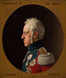 Portret van Frederik VI van Denemarken 1768-1839, 1839