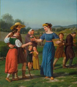 "De maagd van veraf" Uit het gedicht van Schiller door Christoffer Wilhelm Eckersberg