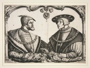Keizers Karel V en Ferdinand I door Christoph Bockstorffer