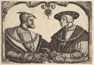 Keizers Karel V en Ferdinand I, ca. 1531 door Christoph Bockstorffer