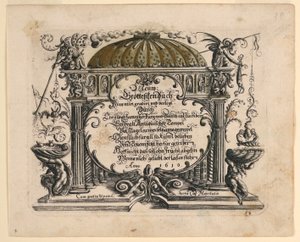 Titelpagina, uit Neüw Grotteßken Buch (Nieuw Grotesk Boek) door Christoph Jamnitzer