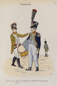 Een trommelaar en meesterbakker van de Prefecturale Garde van Hamburg, c.1806 door Christoph Suhr
