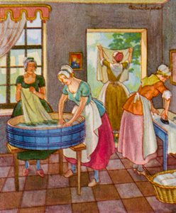 Wasvrouw en Platter