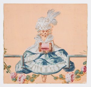 Vrouwelijke Aap in Rococo Kleding door Christophe Huet