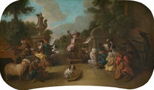 Singerie: Het Concert door Christophe Huet