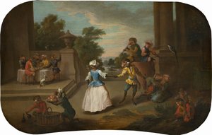 Singerie: De Dans, ca. 1739 door Christophe Huet