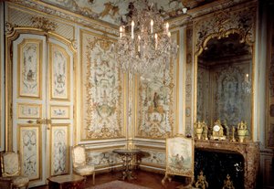 Zicht op het kabinet van de apen of “La Grande Singerie” door Christophe Huet (1700-1759) 1737 Chantilly, Musee Conde door Christophe Huet