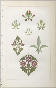 De kunst van decoratief ontwerp: met een bijlage, waarin de uren van de dag worden gegeven waarop bloemen opengaan, uitgegeven door Day & Son, Londen, 1862